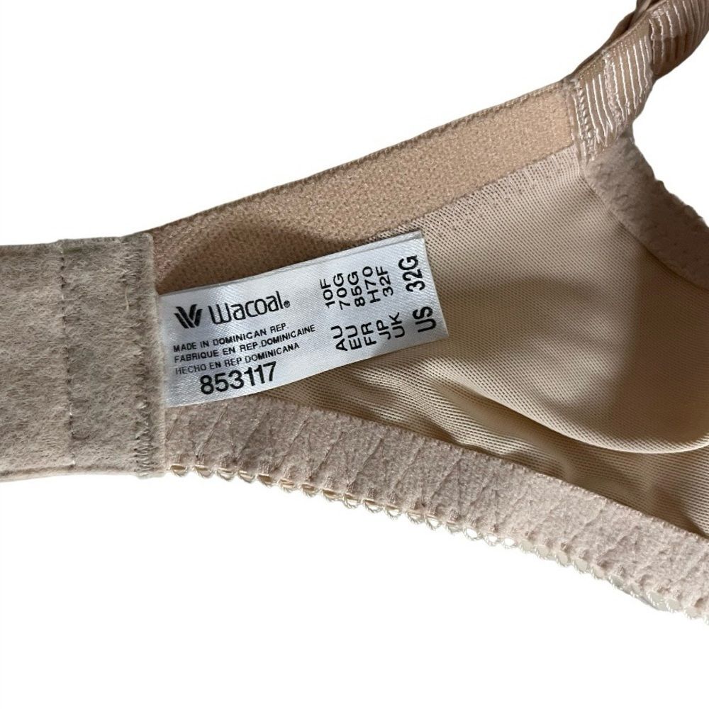 WACOAL La Femme Underwire T Shirt Bra Beige Foam Cups Size 32 G DDDD - Picture 5 of 8